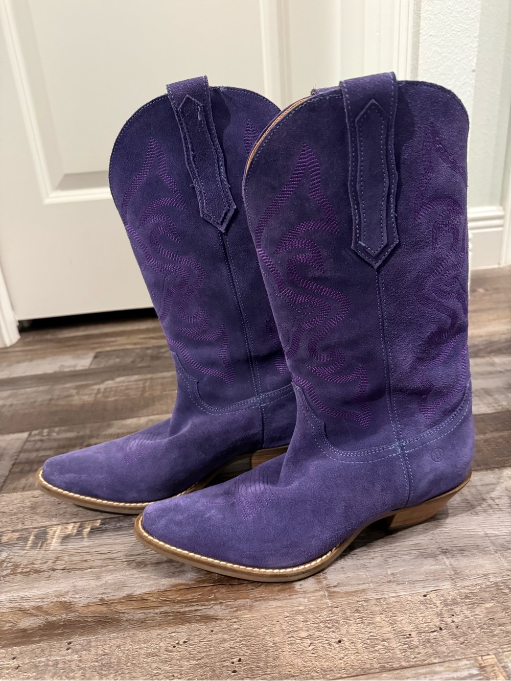 dingo Purple Suede Western Cowboy Boots - Women's